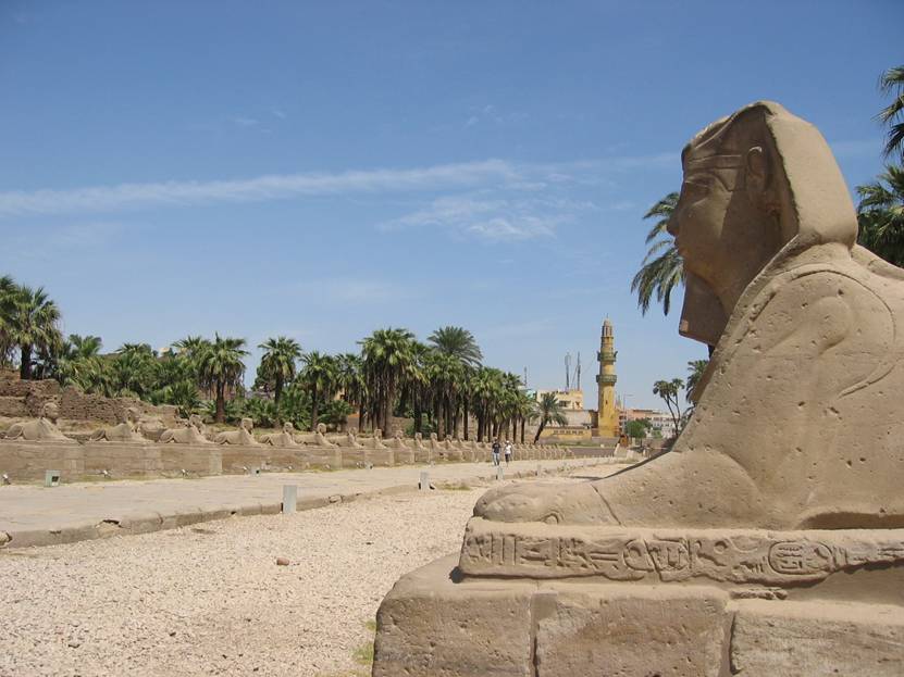 Aegypten Rundreise, Nilkreuzfahrt, IBEROTEL, MS Crown Empress, Luxor-Tempel, Temple of Luxor, Allee Widdersphingen

