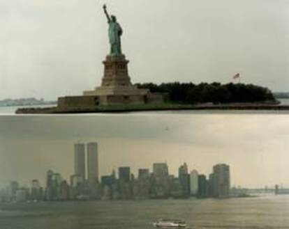 USA Rundreise - Amerika Rundreise, New York, Freiheitsstatue, Skyline von Manhatten