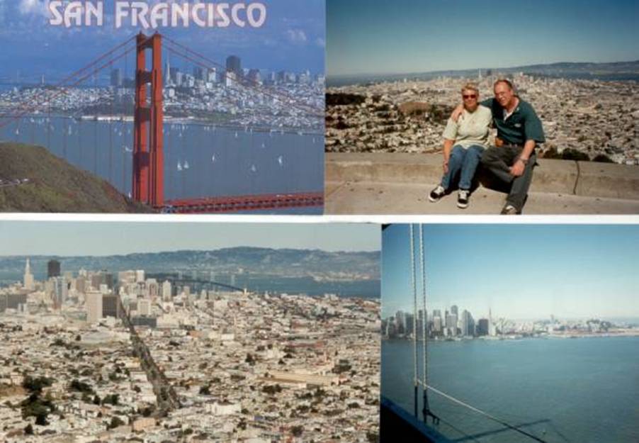 USA Rundreise - Amerika Rundreise, Kalifornien, San Francisco, Panorama Downtown, Golden Gate Bridge 