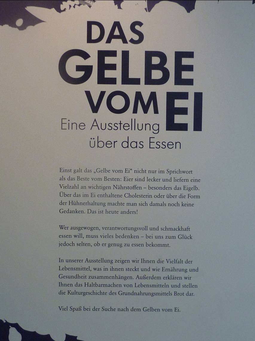 Muenchen Stadtbummel, Sonderausstellung im Deutschen Museum, Das Gelbe vom Ei