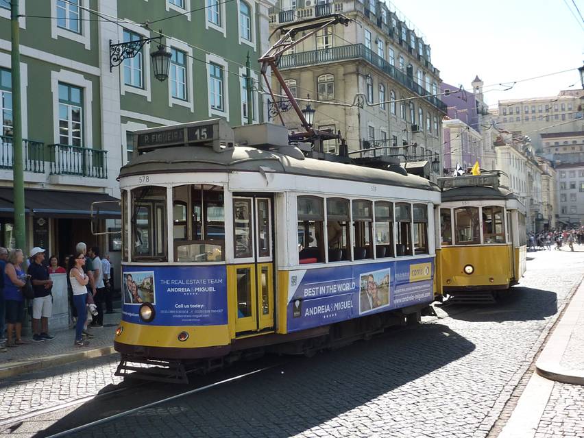 Portugal Rundreise, Lissabon, Electricos de Lisboa (Historische Strassenbahn Nr.15)