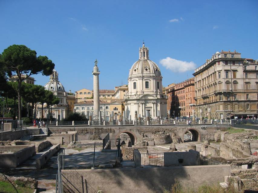 Rom, Kaiserforen mit Trajanssaeule
