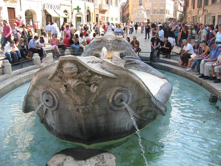 Rom, Fontana della Barcaccia, Brunnen
