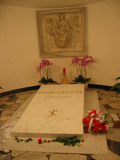 Rom, Vatikan, Peterskirche, Grabmal des Papst Johannes Paulus II