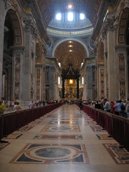 Rom, Vatikan, Peterskirche, Baldachin des Bernini 