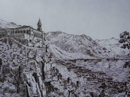 Rundreise Schweiz, Locarno, Madonna del Sasso, Erste Kapelle auf einen der Huegeln von Locarno