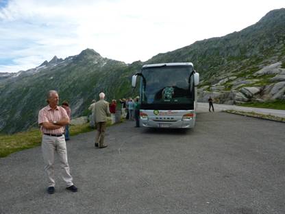 Rundreise Schweiz, Busfahrt ueber den Gimselpass