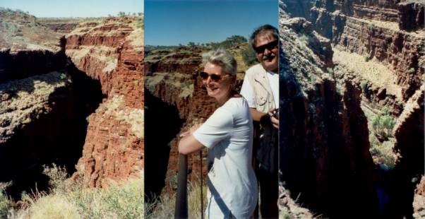 Westaustralien Rundreise, Karijini-Nationalpark, Karijini NP, Oxer Lookout, rote Felswaende