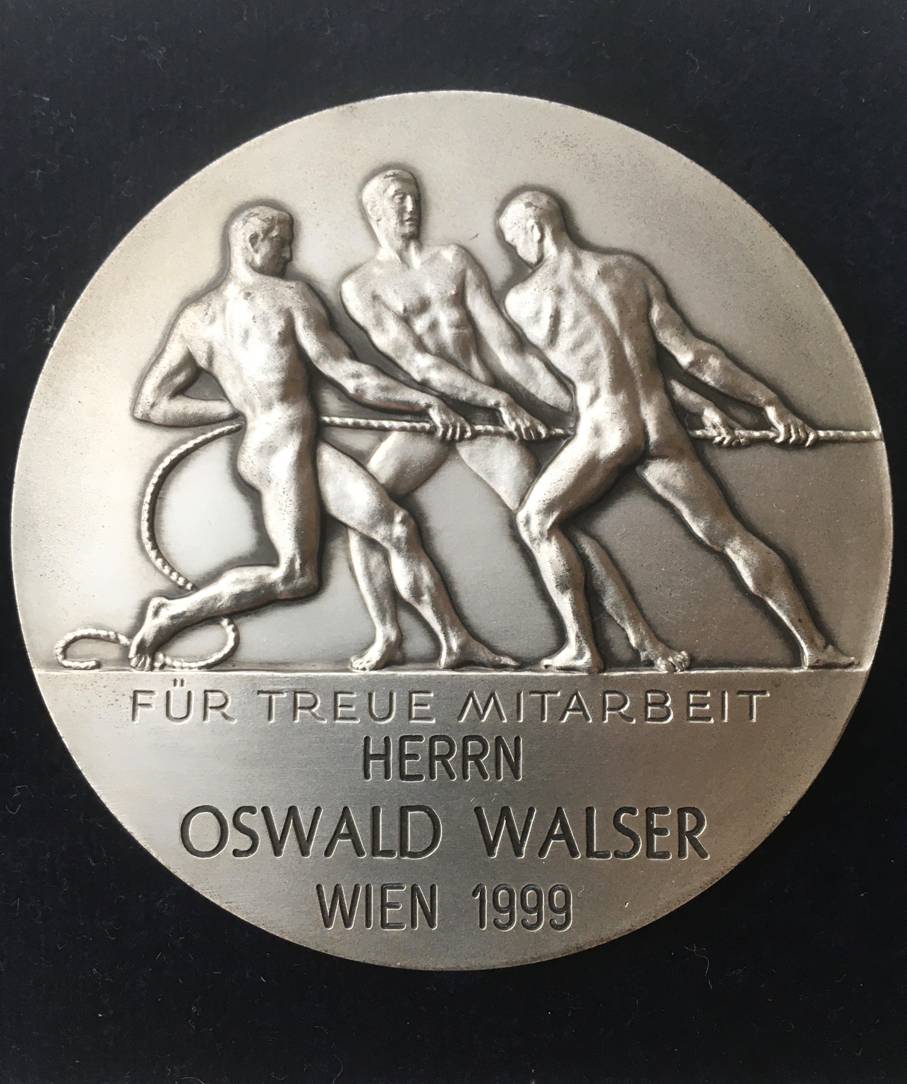 WKO, Medaille, 25 Jahre im Dienste der Volkswirtsschaft, 25 Jahre Arbeitsleistung, Oesterreichische Wirtschaftskammer