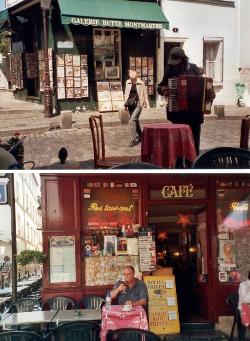 Paris, Montmartre, Cafe, Restaurants, Musiker