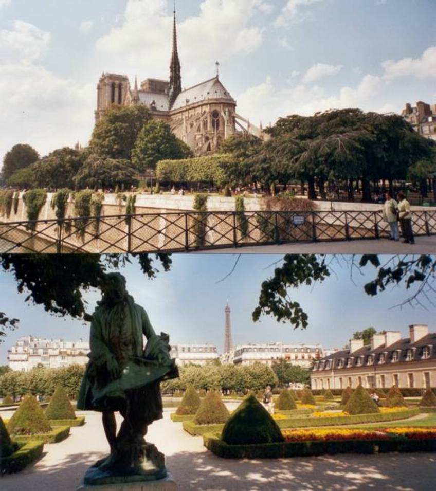 Paris, Notre Dame, Wahrzeichen, Garten des Rodin Museums, Rodin Museum