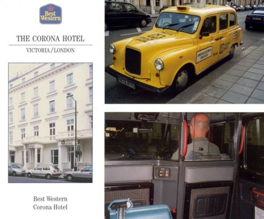 London, Viktoria, Best Western, Corona Hotel, London Taxi