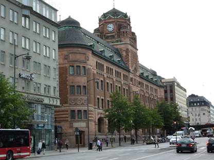 Stockholm Stadtbummel, koenigliches Hauptpostamt, Postamt, Kongl Post